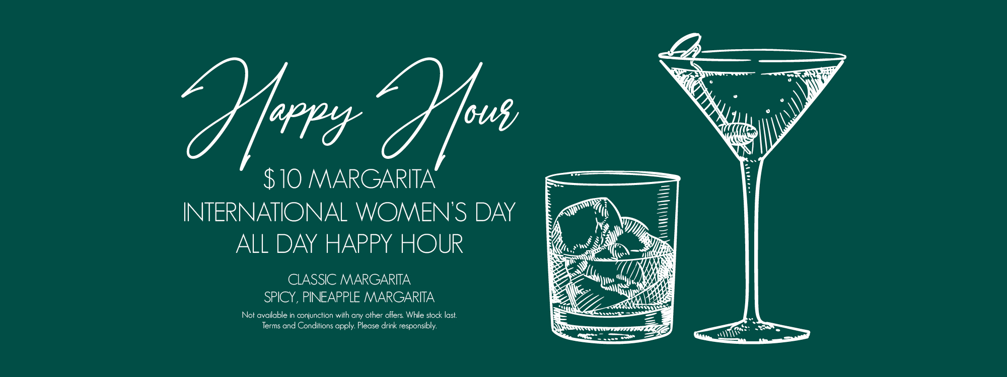 $10 Margarita All Day Happy Hour