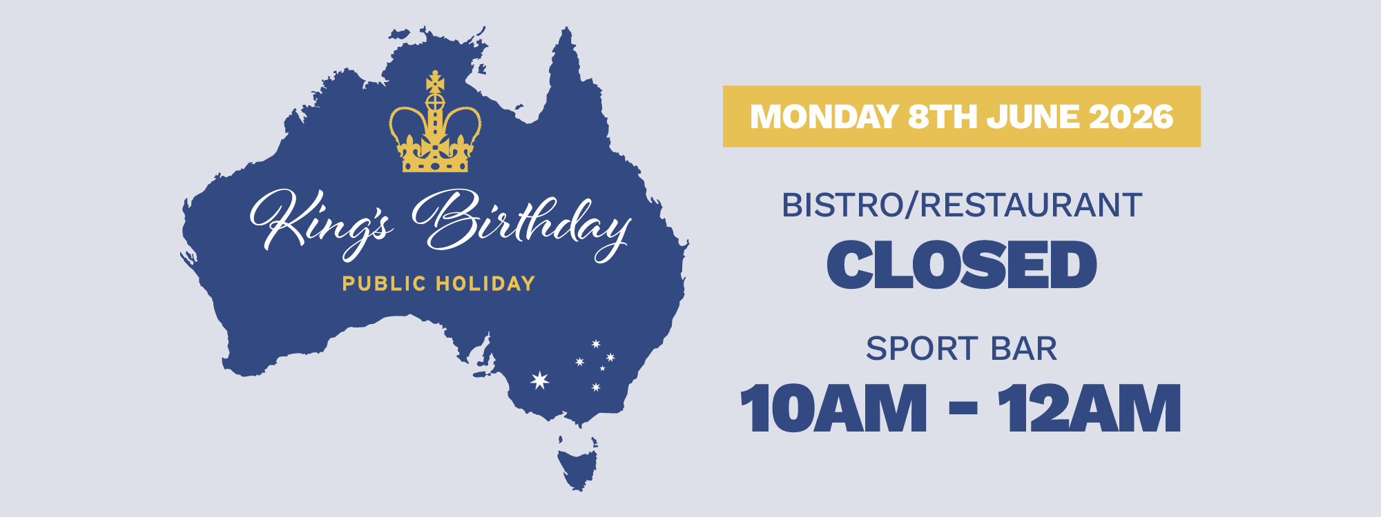 King’s Birthday Public Holiday Trading Hours
