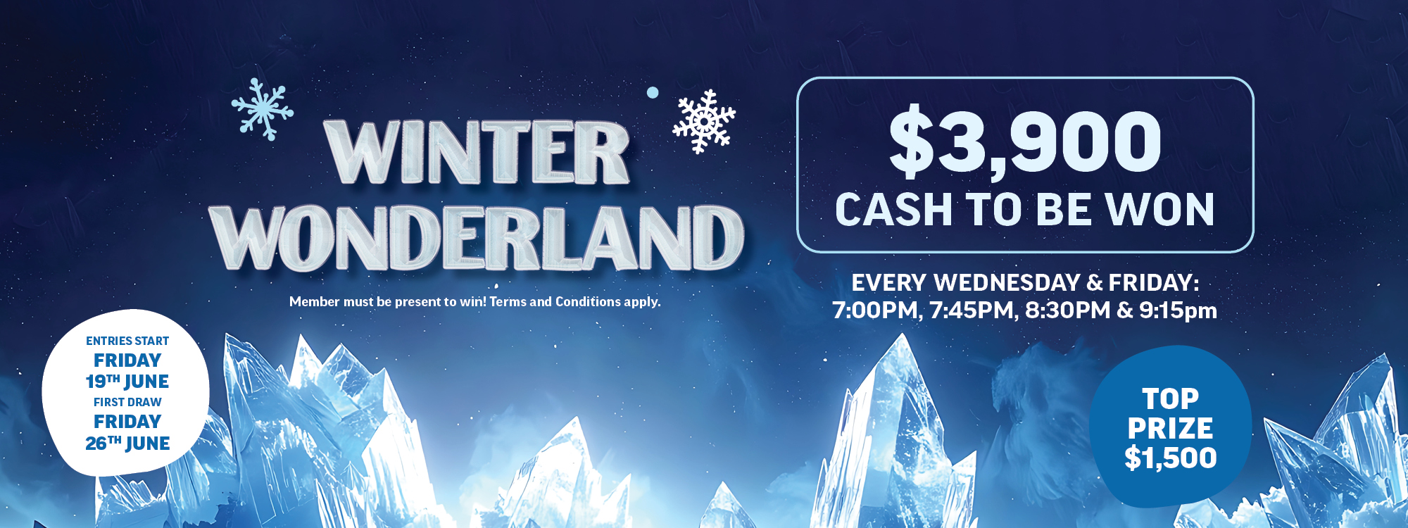 Winter Wonderland Cash Draw!